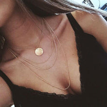 Load image into Gallery viewer, Fashion Street Beat Multilayer Tassel Chain Sequin Clavicle Necklace