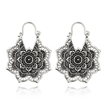 Load image into Gallery viewer, Bohemian Vintage Hollow Alloy Flower Earrings Accessories