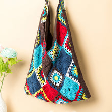 Load image into Gallery viewer, Hand Crocheted Bohemian Seaside Holiday Messenger Bag