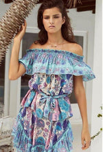 Load image into Gallery viewer, Vintage Floral Loose Irregular High Waist Beach Mini Dress