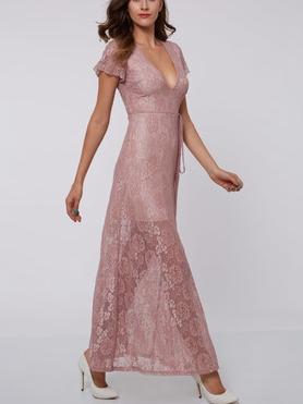 Sexy Pierced Lace Bridesmaid Dress