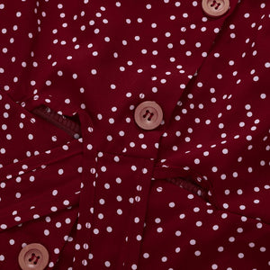 Off Shoulder Casual Sweet A-Line Polka Dots Women Mini Dress