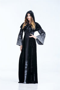 Black Witch Cosplay Halloween Maxi Dress