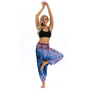 Printed high waist fitness yoga pants women-1
