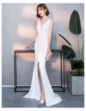 Load image into Gallery viewer, Noble Elegant Fishtail Sexy Fashion Lady White Evening Dress