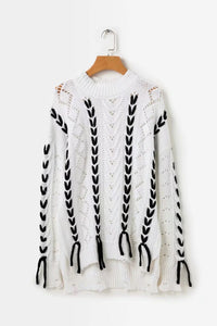 Winter Strap Loose Knit Hollow Sweater
