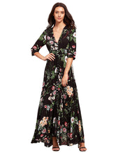 Load image into Gallery viewer, Button Up Split Floral Print Party Dress