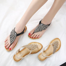 Load image into Gallery viewer, Holiday Beach Beach New Fashion Water Diamond Large Size Flat Shoes