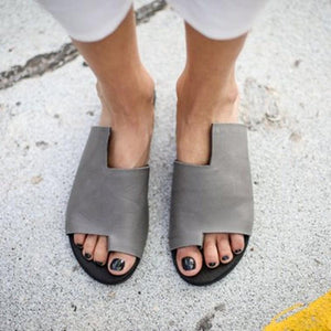 Retro Fashion Clip Toe Open Toe Flat Sandals Shoes