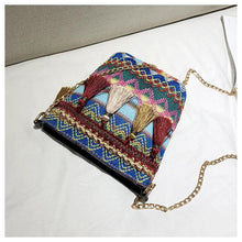 Load image into Gallery viewer, Bohemian National Style Weaving Tassel Bucket Bag Shoulder Bag Crossbody Bag