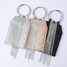 Load image into Gallery viewer, Portable Aluminum Sheets Tassels Evening Bags Banquets Sequins Clutches