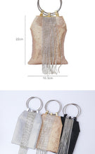 Load image into Gallery viewer, Portable Aluminum Sheets Tassels Evening Bags Banquets Sequins Clutches