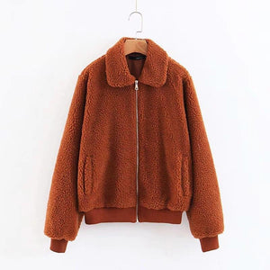 Winter Warm Solid Color Long Sleeve Casual Coat