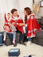 Load image into Gallery viewer, Little Red Riding Christmas Costume Parent-Child Wear Hood Shawl