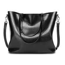 Load image into Gallery viewer, Vintage Oil PU Leather Tote Handbag Shoulder Bag Capacity Big Shopping Tote Crossbody Bags For Women