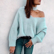 Load image into Gallery viewer, Sexy Off The Shoulder Imitation Mane Loose Lazy Sweater