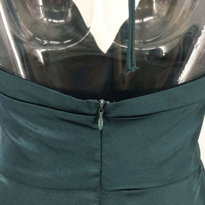 Sexy deep V backless sling and ground skirt dress