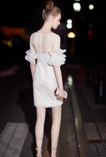 Load image into Gallery viewer, Celebrity Seiko Lace White Party Mini Dress