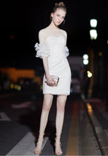 Load image into Gallery viewer, Celebrity Seiko Lace White Party Mini Dress