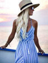 Load image into Gallery viewer, Sexy V-Neck Stripes Maxi Dress Beach Dress