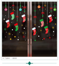 Load image into Gallery viewer, 2019 new Santa Claus pendant shop window glass door decorative wall stickers
