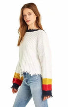 Load image into Gallery viewer, Solid Color Long Sleeve Deep V Neck Tassels Sweater
