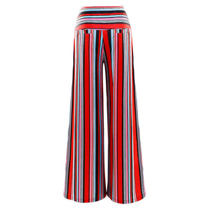 New Loose Striped Printed Trousers Flared Wide-leg Pants