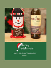Load image into Gallery viewer, 2018 Christmas decorations red wine bottle set
