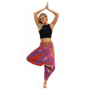 Women Digital Printing Loose Casual Fashion Dance Bloomers Yoga Pants