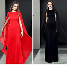Load image into Gallery viewer, Elegant Solid Color Evening Party Maxi Dress