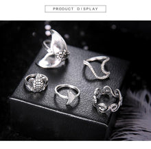 Load image into Gallery viewer, Bohemian Accessories Geometric Turtle Fishtail 5 Piece Sets Ring