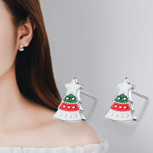 Load image into Gallery viewer, Autumn and winter earrings earrings earrings gift bells snowflakes Christmas-2