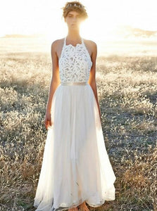 Sexy Lace Wedding Dress Evening Dress Halter Dress