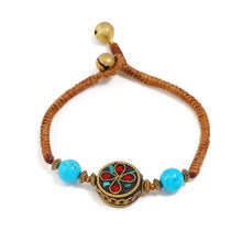 Load image into Gallery viewer, New Tibetan ethnic jewelry hand-woven Nepal Pearl retro bracelet