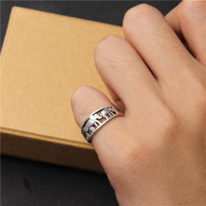 Van Gogh original Thai silver retro S925 sterling silver opening three small elephant ring female auspicious transport old ring