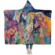 Load image into Gallery viewer, Elephant Series Ins Winter Hoodie Cape Blanket Cloak Plus Thick Double-layered Plush Digital Print Lazy Blanket
