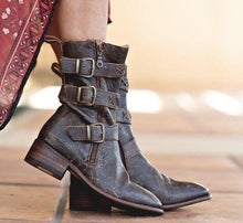 Load image into Gallery viewer, Casual Winter Low Square Heel Knight Mid Boots
