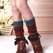 Load image into Gallery viewer, Winter Bohemian Boot Cuffs Knit Crochet Leg Warmers Socks