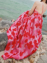 Load image into Gallery viewer, Sexy Chiffon Spaghetti Strap Floral Print Beach Maxi Long Dress