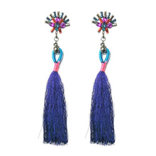 Load image into Gallery viewer, Fashion best tassel long earrings 5 colors 1 pair for jewelry accessories bohemia style Xmas party