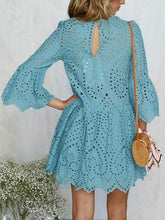 Load image into Gallery viewer, Summer Lace Splice Solid Color Mini Dress