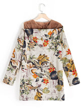 Load image into Gallery viewer, Retro Long Sleeve Leaves Floral Print Hoodie Outwear