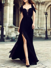 Load image into Gallery viewer, Chiffon Waisted Split-side Evening Dress