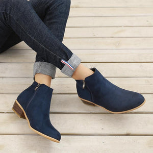 Women Sexy Low Heels Ankle Boots