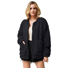 Load image into Gallery viewer, Women&#39;s Warm Faux Fur Loose Plush Scarf Coat Casual Solid Outwear Jackets With Pockets