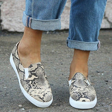 Load image into Gallery viewer, Women Casual  Snake Printing Women Vulcanized Flats Sneakers Shoes