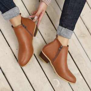 Women Sexy Low Heels Ankle Boots