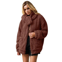 Load image into Gallery viewer, Women&#39;s Warm Faux Fur Loose Plush Scarf Coat Casual Solid Outwear Jackets With Pockets