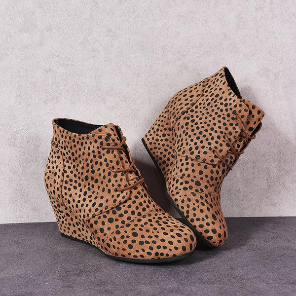 Female Casual Shoes Woman Platform High Increased Heels Botas