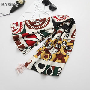 Ethnic Autumn Bohemian Long Geometric Print Scarf